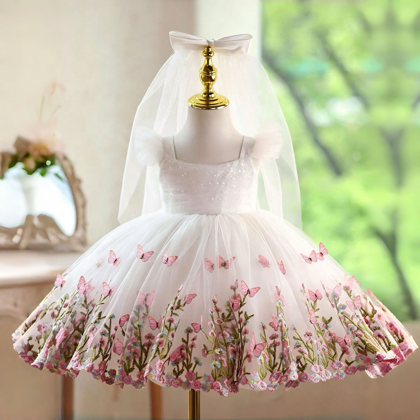 Toddler Girl Tulle Party Dress - Gaun Anak Perempuan Jill Wish D277