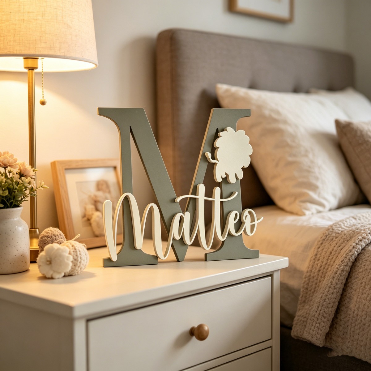 Nursery - 1 Buah Plakat Nama Kayu Inisial