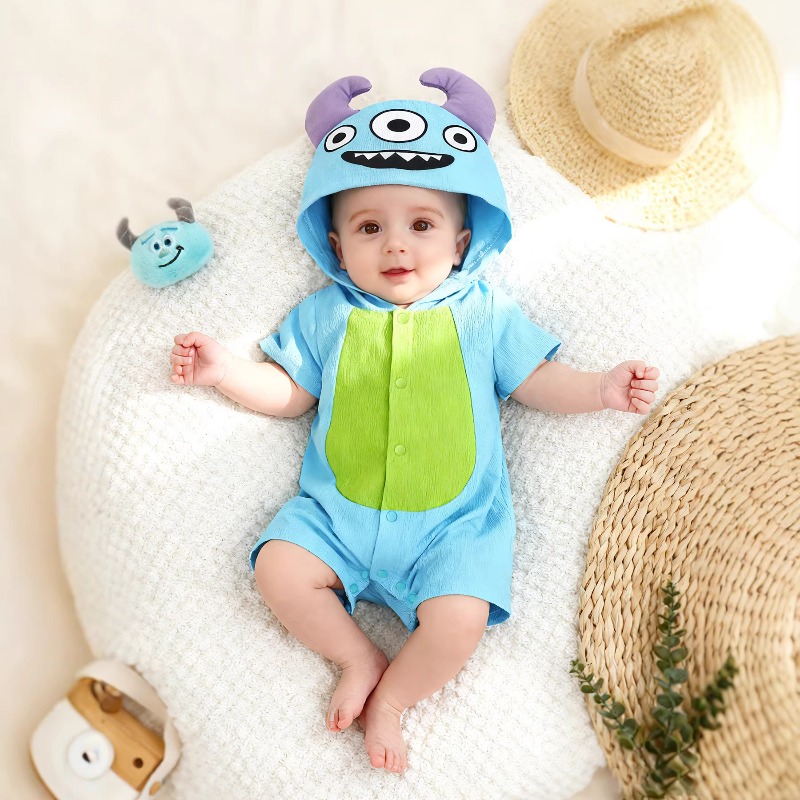 Romper Bayi Baru Lahir Motif M - Cotton Baby Onesies Zipper ulasan dan harga