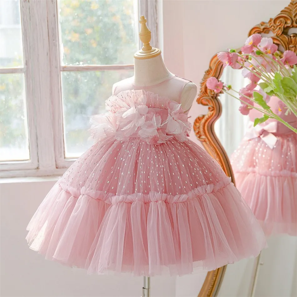 Gaun Putri Berumbai untuk Anak - Toddler Girl Tulle Party Dress ulasan dan harga