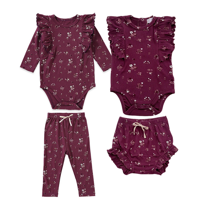 Setelan pakaian bayi perempuan - Newborn Baby Girl Romper Floral ulasan dan harga